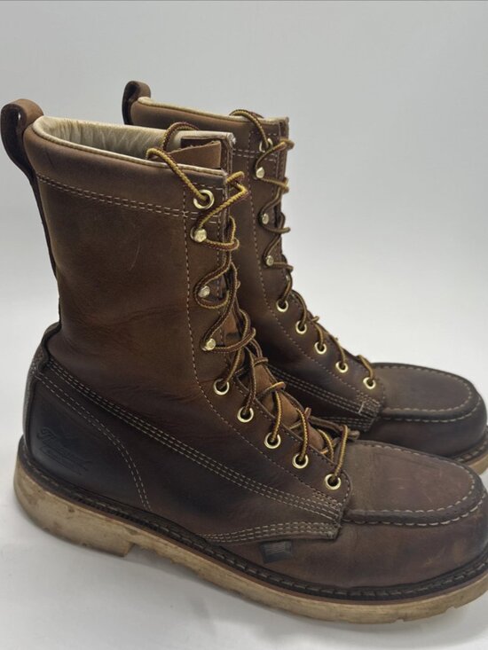 Thorogood Steel Toe Work Boots Mens 9.5 D Mens Brown Leather Oil Slip Resistant main image 4